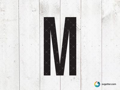 Bold Letter M Sign, Best for designers, best on wall art, best to be applied with screen printing