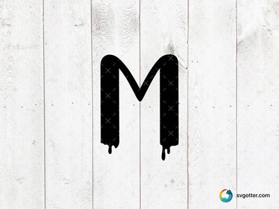 Bold Letter M, Best for designers, best on wall art, best to be applied with print and cut