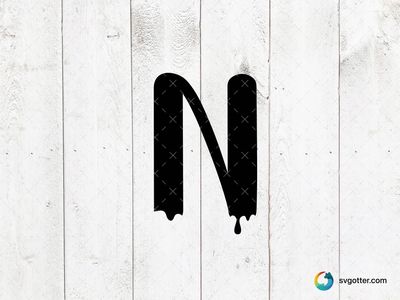 Bold Letter N, Best for artists, best on wall art, best to be applied with print and cut