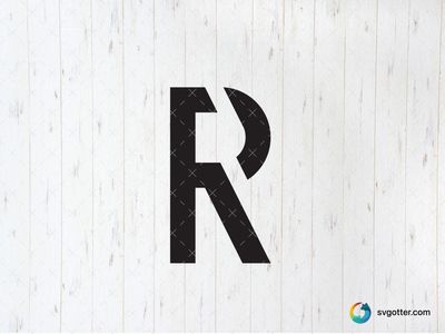 Bold Letter R Design, Best for designers, best on wall art, best to be applied with print and cut