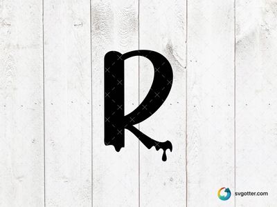 Bold Letter R Design, Best for artists, best on wall art, best to be applied with print and cut
