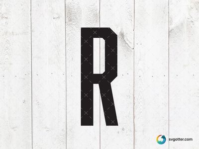 Bold Letter R Sign, Best for artist, best on sign board, best to be applied with decal application