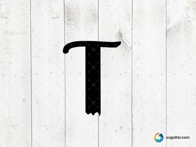 Bold Letter T, Best for artists, best on wall art, best to be applied with print and cut