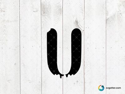 Bold Letter U, Best for designers, best on wall art, best to be applied with print and cut