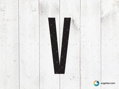 Bold Letter V Sign, Best for artists, best on wall art, best to be applied with decal application