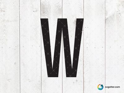 Bold Letter W Sign, Best for designers, best on wall art, best to be applied with print and cut