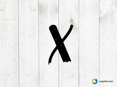 Bold Letter X, Best for artists, best on wall art, best to be applied with print and cut