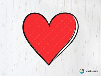 Bold Red Heart, Best for lovers, best on t-shirt, best to be applied with heat transfer vinyl