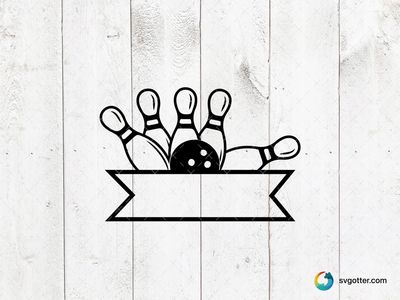 Bowling Ball and Pins Design, Best for sports fans, best on t-shirt, best to be applied with screen printing