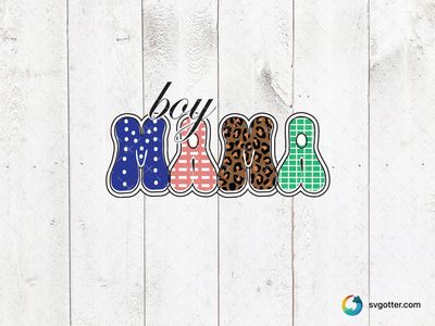 Boy Mama Patterned Design, Best for mama, best on t-shirt, best to be applied with heat transfer vinyl