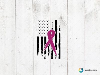 Breast Cancer Awareness Flag, Best for activists, best on t-shirt, best to be applied with screen printing