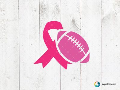 Breast Cancer Awareness Football, Best for sports fans, best on t-shirt, best to be applied with screen printing