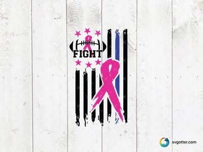 Breast Cancer Awareness Football Design, Best for activists, best on t-shirt, best to be applied with screen printing