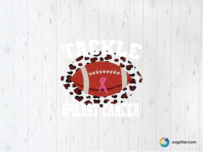 Breast Cancer Awareness Football Design, Best for sports fans, best on t-shirt, best to be applied with heat transfer vinyl