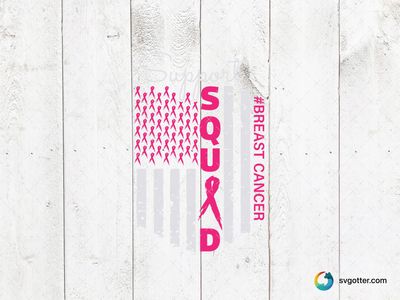 Breast Cancer Support Squad, Best for activists, best on t-shirt, best to be applied with heat transfer vinyl