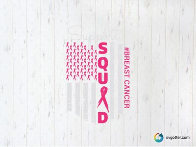 Breast Cancer Support Squad, Best for activists, best on t-shirt, best to be applied with heat transfer vinyl