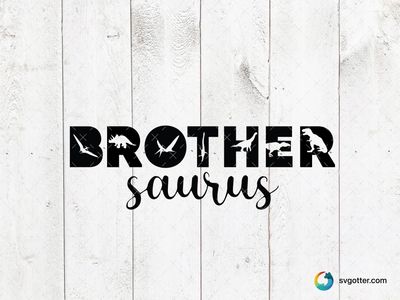 Brother Saurus Design, Best for brother, best on t-shirt, best to be applied with heat transfer vinyl