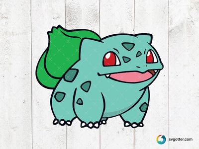 Bulbasaur Pokemon Character, Best for Pokemon fans, best on t-shirt, best to be applied with screen printing