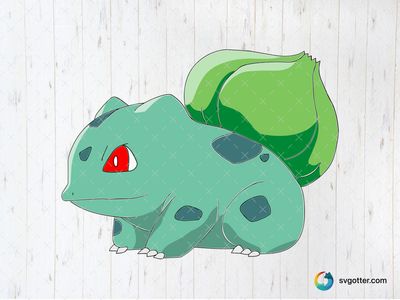 Bulbasaur Pokemon Character, Best for Pokemon fans, best on t-shirt, best to be applied with sublimation