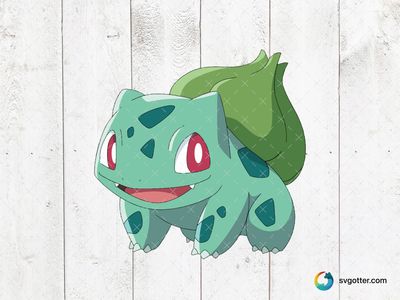 Bulbasaur Pokemon Character, Best for Pokemon fans, best on t-shirt, best to be applied with screen printing