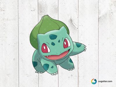 Bulbasaur Pokemon Character, Best for Pokemon fans, best on t-shirt, best to be applied with sublimation