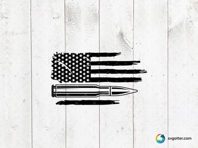 Bullet Outline Design, Best for gun enthusiasts, best on t-shirt, best to be applied with screen printing