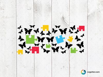 Butterfly Puzzle Awareness, Best for activists, best on wall art, best to be applied with sublimation