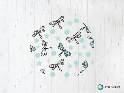 Butterfly Star Pattern Keychain, Best for gift lovers, best on keychains, best to be applied with sublimation