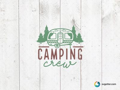 Camping Crew Design, Best for campers, best on t-shirts, best to be applied with heat transfer vinyl