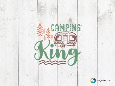 Camping King Design, Best for campers, best on t-shirts, best to be applied with heat transfer vinyl