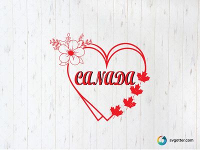 Canada Heart Design, Best for Canadians, best on t-shirt, best to be applied with heat transfer vinyl