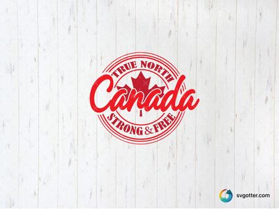 Canada True North Emblem, Best for patriots, best on t-shirt, best to be applied with screen printing