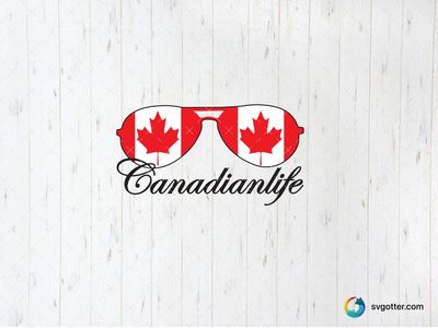 Canadian Life Sunglasses, Best for travelers, best on t-shirt, best to be applied with heat transfer vinyl