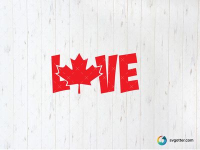Canadian Love Design, Best for Canadian enthusiasts, best on t-shirt, best to be applied with screen printing