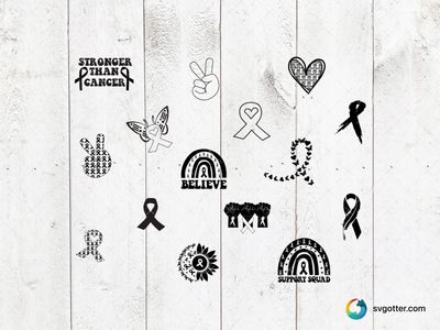 Cancer Awareness Designs, Best for activists, best on t-shirt, best to be applied with heat transfer vinyl