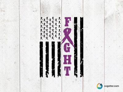 Cancer Awareness Fight Flag, Best for activists, best on t-shirt, best to be applied with heat transfer vinyl