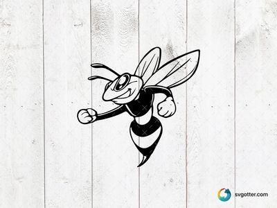 Cartoon Bee Character, Best for children, best on t-shirt, best to be applied with screen printing