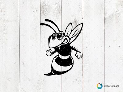 Cartoon Bee Character, Best for children, best on t-shirt, best to be applied with screen printing
