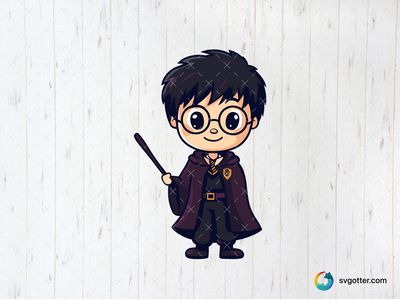 Cartoon Wizard with Glasses, Best for children, best on t-shirt, best to be applied with sublimation