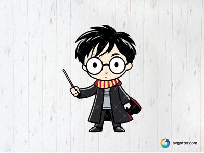 Cartoon Wizard with Wand, Best for children, best on t-shirt, best to be applied with sublimation