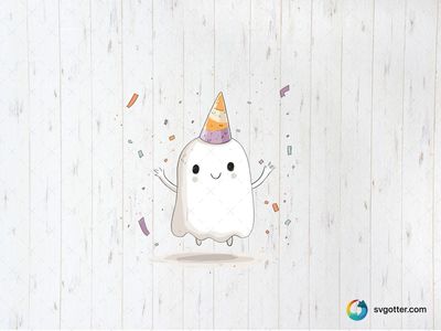 Celebratory Cute Ghost, Best for child, best on t-shirt, best to be applied with sublimation