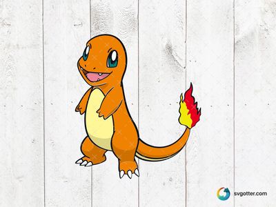 Charmander Fire Pokemon, Best for Pokemon fans, best on t-shirt, best to be applied with sublimation