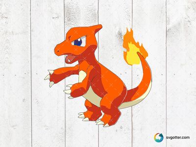 Charmander Fire Pokemon, Best for Pokemon fans, best on t-shirt, best to be applied with screen printing