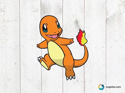 Charmander Illustration, Best for Pokemon fans, best on t-shirt, best to be applied with sublimation