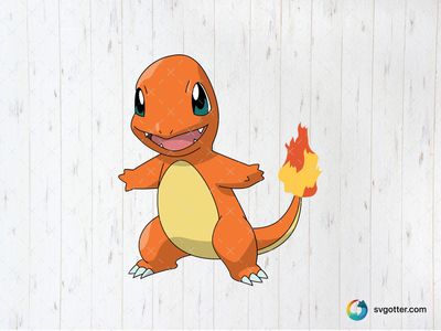 Charmander Illustration, Best for Pokémon fans, best on t-shirt, best to be applied with screen printing