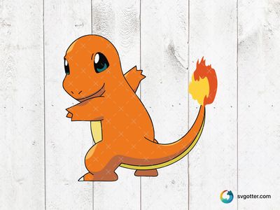 Charmander Illustration, Best for Pokemon fans, best on t-shirt, best to be applied with screen printing