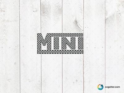 Checkered MINI Design, Best for mom, best on t-shirt, best to be applied with screen printing