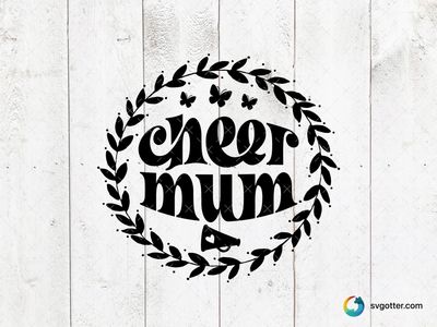 Cheer Mum Design, Best for mom, best on t-shirt, best to be applied with heat transfer vinyl