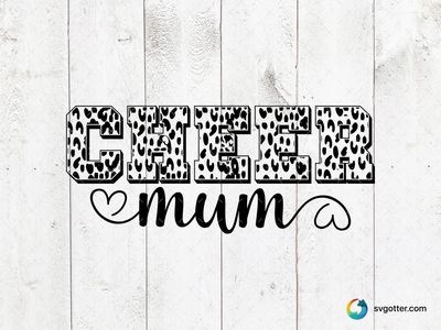 Cheer Mum Design, Best for mom, best on t-shirt, best to be applied with heat transfer vinyl