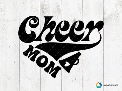 Cheer Mum Design, Best for mom, best on t-shirt, best to be applied with heat transfer vinyl